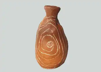 Spiralkrukke laget av keramiker Ingegjerd Mandt
